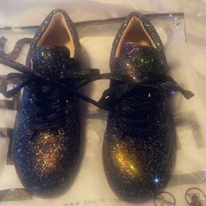 Glittery women’s custom made Sneakers size 41, can fit a women’s 8 (new no tags)